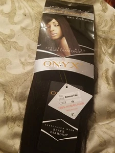ONYX Black Diamond 100% Human Hair Natural Essence Yaki Weave Extension 8" - Picture 1 of 3