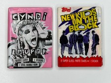 1985 Topps Cyndi Lauper Wax Pack + 1989 New Kids On The Block Pack Lot