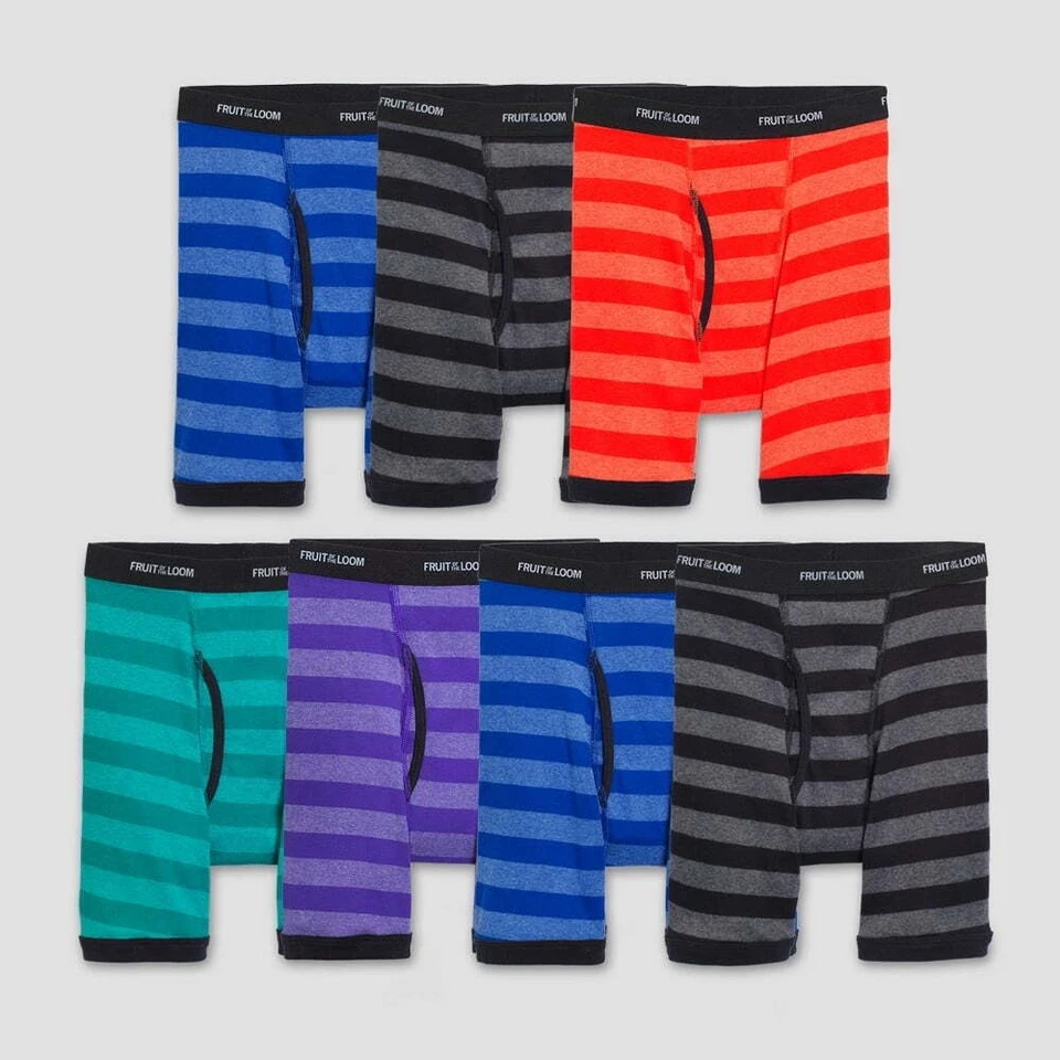 Calzoncillos boxer de tiro medio Fruit of the Loom 7pk para niños - los colores pueden variar M Foto 1 de 1