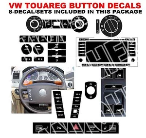 Fits 2004-2009 VW TOUAREG BUTTON DECALS STICKERS RADIO W NAVIGATION REPAIR SET - Picture 1 of 5