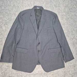 Saks Fifth Ave Ermenegildo Zegna Blazer Men 46R Gray Suit Jacket Sport Coat Wool - Picture 1 of 15