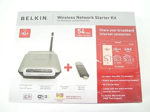 BELKIN B5DAU035 P57320AU-B WIRELESS NETWORK ROUTER STARTER KIT NEW - Picture 1 of 1