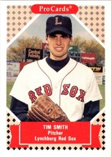 1991 ProCards Tomorrow's Heroes Tim Smith #22 Lynchburg Red Sox Baseball Card