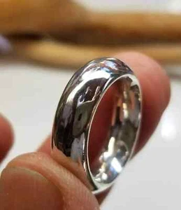 Dome Ring Solid 925 Sterling Silver Plain Wedding Band Heavy Chunky Wide Band - Picture 1 of 3