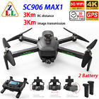 ZLL SG906 MAX1 Drone GPS 3-Axis Gimbal 4K HD Camera Quadcopter-3KM-2 Battery