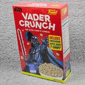 Star Wars FUNKO Pop Shirt Mens SMALL S DARTH VADER BLACK CASUAL Cereal Retro NWT - Picture 1 of 19