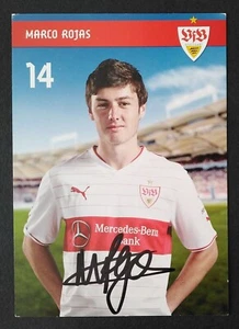 0690 Marco Rojas VfB Stuttgart 2013/14 tarjeta de autógrafo original firmada - Imagen 1 de 1