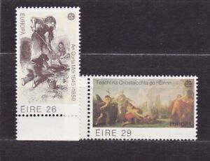 IRELAND #519-520 MNH PAINTINGS GREAT FAMINE OF 1845-50 & ST. PATRICK & FOLLOWERS