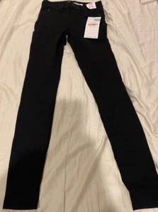 Celebrity Pink Mid Rise Skinny Black Soft Girls Pants 0/24 -37" Long - NWT - Picture 1 of 6