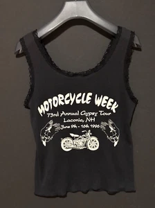 90s Motorcycle logo tank biker lace - Picture 1 of 4