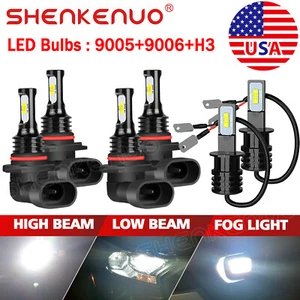 Para For Chevy C1500 C2500 C3500 1990-1997 1998 Faro LED & Kit de luz antiniebla - Picture 1 of 11