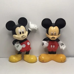 Disney Mickey Mouse With Left Hand Raised 2.75" Loose Action Figure Lot Of 2 - Picture 1 of 3