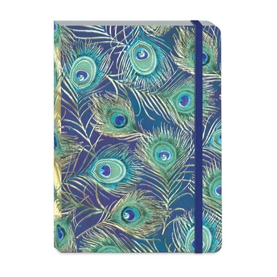 Punch Studio Peacock Feather Bungee Journal (44655) 4.5" x 6.5" - Image 1 of 3