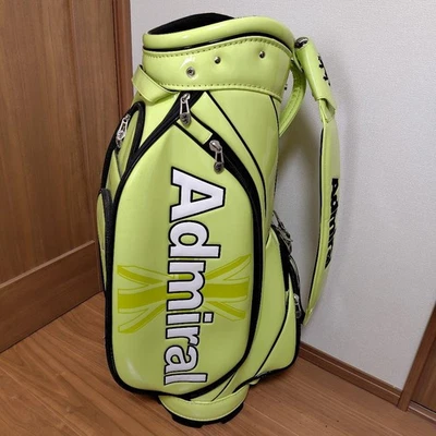 Admiral Lime Green cart bag golf carry caddy bag rare japan used - Image 1 of 4
