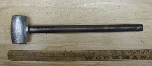 Vntg NOS UNUSED 2lbs.1.3oz Lead Hammer,2-13/16" Head,1-9/16 Faces,W/Pipe Handle - Picture 1 of 11
