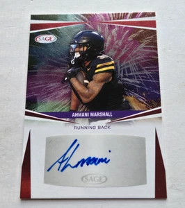 2025 Sage High Series #A-AM2 Ahmani Marshall Auto Cleveland Browns RC Red - Picture 1 of 2