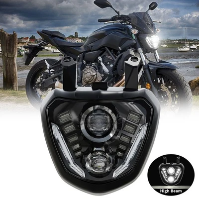 LED Headlight Hi/Lo beam DRL Assembly for Yamaha FZ07 MT07 2014 2015 2016 2017 - Image 1 of 4