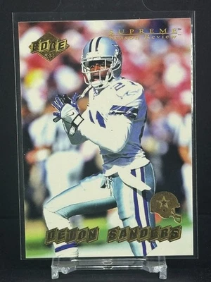DEION SANDERS 1998 Collector's Edge #44 Supreme Season Review Cowboys Football - Image 1 of 3