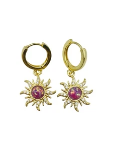 Pendientes colgantes de flor inspirados en princesas Disney repunzel enredados - Imagen 1 de 10