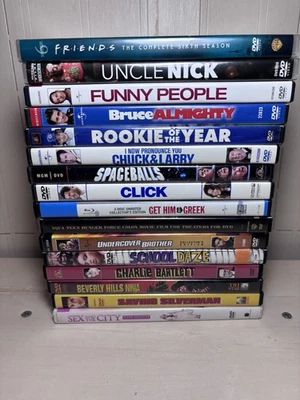 Comedy Movie DVD Lot Of 16, Friends, Click, Spaceballs, School Daze, Silverman Foto 1 de 4