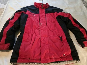 Jungen Gr. Y 10-12 Columbia Vertex Winter Mantel Jacke rot/schwarz Guc - Bild 1 von 18