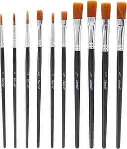 Harris 10 Artists Paint Brushes Set Fine Paintwork Craft Hobbies Model Airfix - Picture 1 of 9