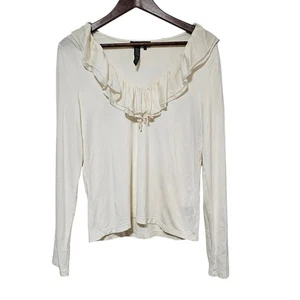 Blusa Lauren Ralph Lauren Rayón con Volantes Talla M Irovy Romántica Preppy Clásica  - Imagen 1 de 7