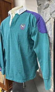 American Eagle Rugby Polo Long Sleeve VTG Shirt Men’s XL Cotton Made USA READ - Picture 1 of 17