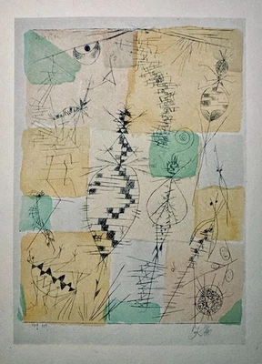 Paul Klee “Insekten” (1919), [nach] - Farblithografie, Esther Gentle Reprod. - Bild 1 von 4