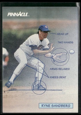 Ryne Sandberg 1992 Pinnacle #617 Chicago Cubs Foto 1 de 2