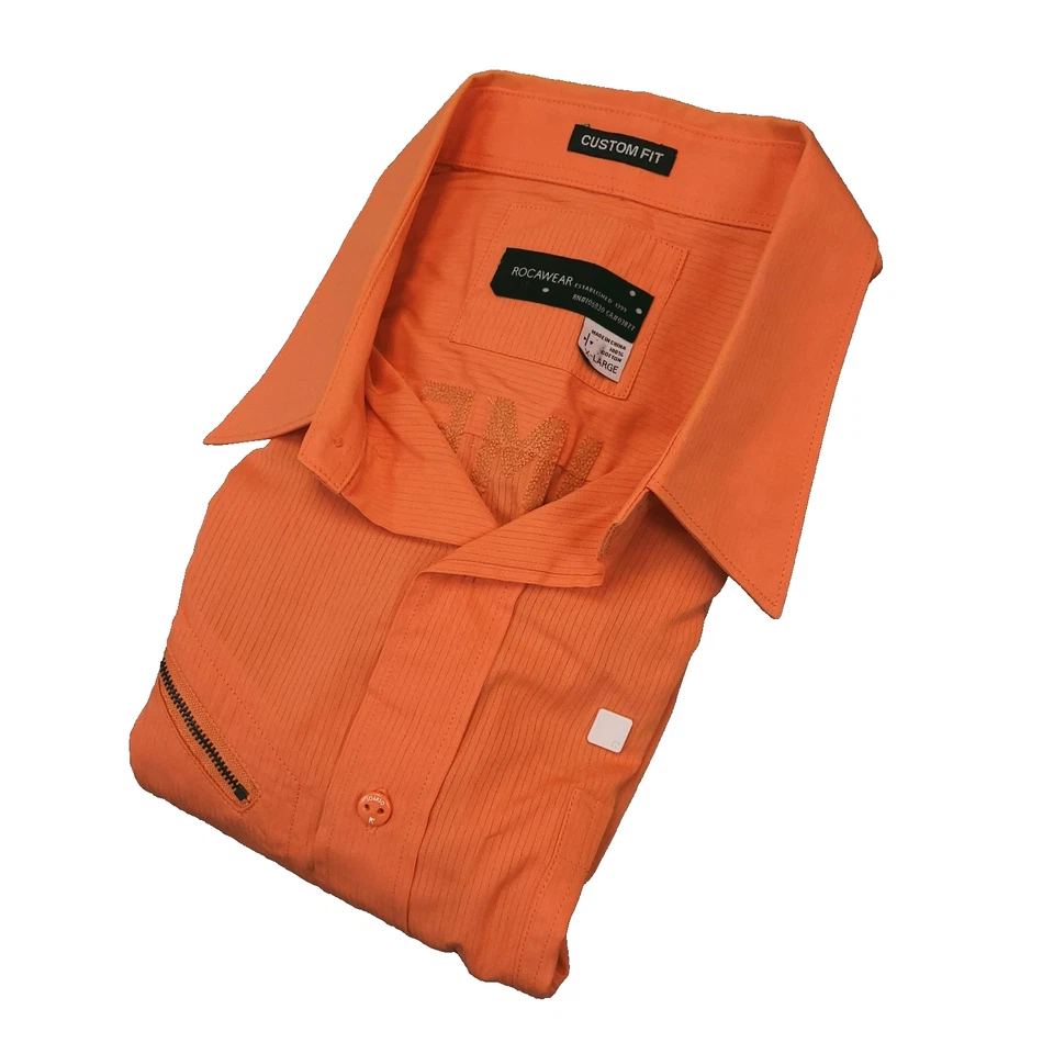 Cremalleras traseras bordadas con botones XL calce personalizado para hombre Rocawear rayas tonales Y2K Foto 1 de 4