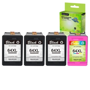 64XL 64 XL Ink Cartridge 4PK SET FOR HP Envy Photo 7155 7158 7855 7858 6258 6230 - Picture 1 of 10
