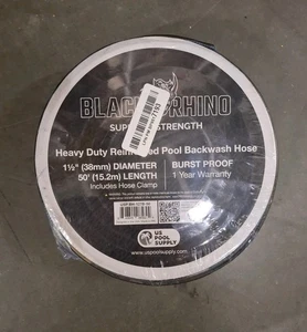 Black Rhino 1 1/2" x 50' Pool Rückspülschlauch extra strapazierfähig - Bild 1 von 2