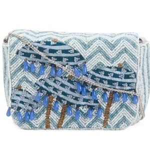 Handcrafted in India Beaded Umbrella Rain Bag  Tik Tok Viral Crossbody Clutch - Picture 1 of 1