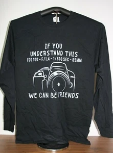 IF YOU UNDERSTAND THIS...WE CAN BE FRIENDS Langarmshirt, Medium, schwarz - Bild 1 von 4