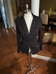 Chaqueta Blazer Olivia Moon Mujer Negra jaspeada 1 Botón Talla XS. NUEVO - Imagen 1 de 7