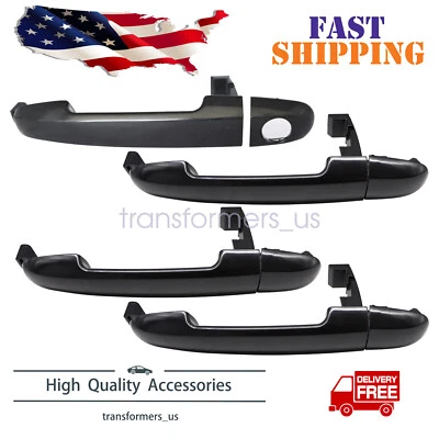 Juego de 4 manijas de puerta exterior exterior para HYUNDAI SONATA 2006-2010 delantero trasero Foto 1 de 4