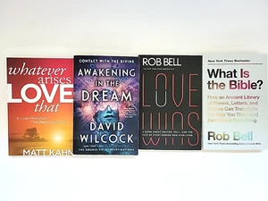 Lot Of 4 Spirituality Books Christianity Rob Bell/ Matt Kahn/ David Wilcock - Picture 1 of 13
