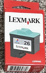 Lexmark 26 Tri-Color Ink Cartridge 10N0026 Genuine New Factory Sealed - Picture 1 of 3