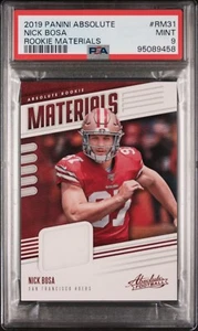 NICK BOSA PSA 9 2019 Absolute Rookie Materials Pop 1 NONE HIGHER Player Worn 🔥 - Picture 1 of 3
