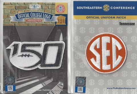 2019 NCAA College Football 150th Anniversary Tennessee SEC Conference Patch Cmbo Cover