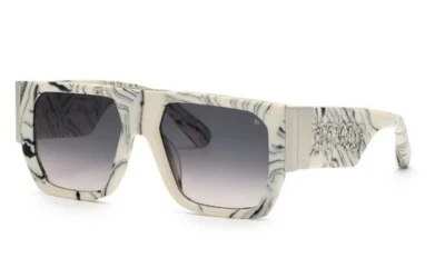 GAFAS DE SOL PHILIPP PLEIN SPP094 COL. 09YL PLEIN MASTER OVERSIZE MARFIL REMOLINO SLV Foto 1 de 4