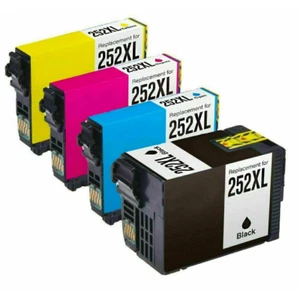 4er-Pack Tinte für Epson 252XL WF3620 WF3640 WF7610 WF7620 WF7110 WF7210 WF7710 WF7720 - Bild 1 von 1