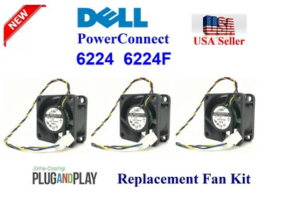 3-Pack Replacement fans for Dell PowerConnect 6224 6224F - Image 1 of 3
