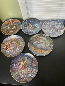 McDonald’s Vintage Golden Moments Dinner Set All Over Display Plate Display 6 Pc - Picture 1 of 10