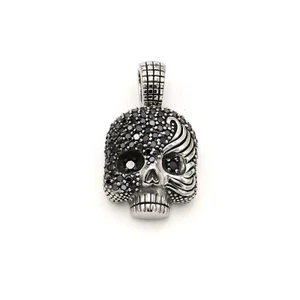 Edelstahl Edelstahl 316 CZ Pirat Totenkopf Anhänger - Bild 1 von 10
