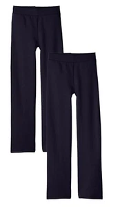2 PACK Big Girls' Comfortsoft Ecosmart Open Bottom, Navy, Size Small OK282 - Picture 1 of 1