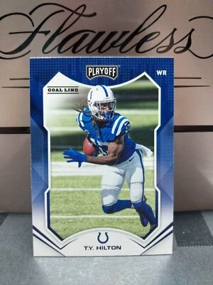 2021 Panini Playoff Ty Hilton sharp card #58 SP Blue Holo Goal Line - Image 1 of 2