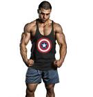 Pro American hero series Men Gym Fittness T Shirt+Tank top 100% Cotton stringers
