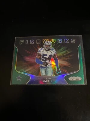 Jaylon Smith 2020 Panini Prizm Green Prizm Fireworks Cowboys 25 - Image 1 of 2